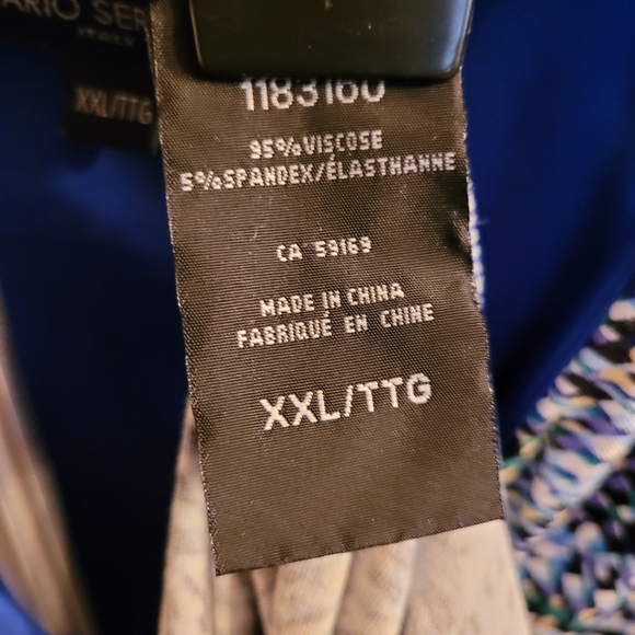 Mario Serrani Blue and Black Maxi Dress - Picture 5 of 5